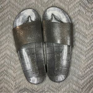PINK by Victoria Secret Jelly Slides Gray shoes